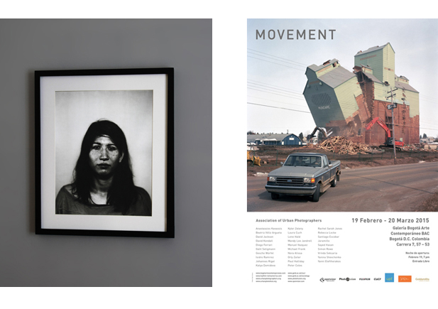 image from the 'athenians' project(L) and movement exhibition poster (R)